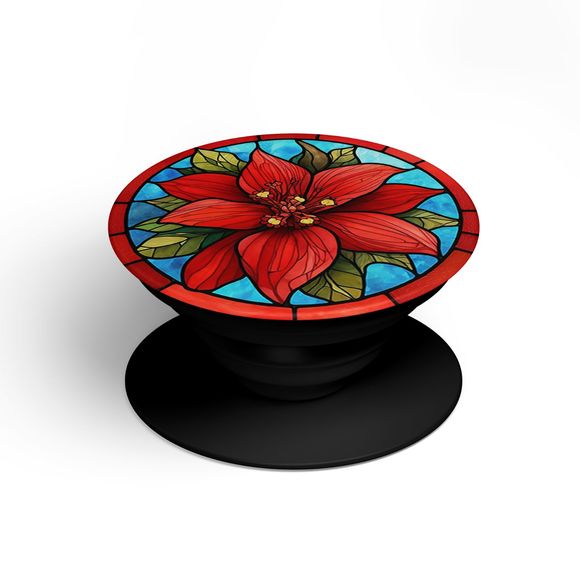 PopSockets Poinsettia Red Christmas Flower for Phone Women Swappable PopGrip - Picture 6 of 13